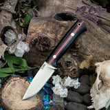 Avalon EDC - Black Crosscut Canvas with Red Line - Natural Canvas Liners - Brass Pins
