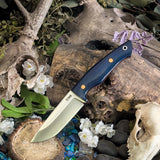 Mercury - Blue Richlite - Natural Canvas Micarta Liners - Butterscotch Pins