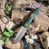 Renegade - Green Spalted Hackberry - Natural Canvas Liners - Butterscotch Pins