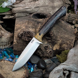 Artemis Bushcrafter - Black and Yellow Curly Maple - Black Canvas Liners - Black Pins
