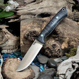 Artemis Hunter - Black Curly Maple - Tiffany Blue and Natural Canvas Liners - Tiffany Blue Pins