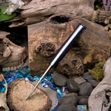 Artemis EDC - Purple G10 - Tiffany Blue Liners - Tiffany Blue Pins