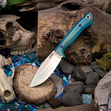 Arctic EDC - Ghost Jade G10 - Blue Glow Liners - Blue Fiber Optic Pins