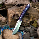Artemis EDC - Purple G10 - Tiffany Blue Liners - Tiffany Blue Pins