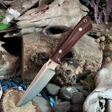 Lionhound II - Natural Canvas Micarta - Thick Orange Liners - Aluminum Pins