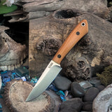 Gambler - Crosscut Antique Ivory Micarta -  Red and Black Liners - Black Pins