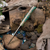 Avalon Hunter - Teal Elder Burl - Tiffany Blue and Natural Canvas Liners - Natural Pins