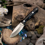 Arctic EDC - Black Linen Micarta - Aluminum Pins