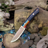 Artemis Huntress - Blue Richlite - Mexican Blanket Bolster - Natural Canvas Liners - Mosaic Pins