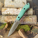 Feather - Tiffany Blue G10 - Black Canvas Liners - Black Pins