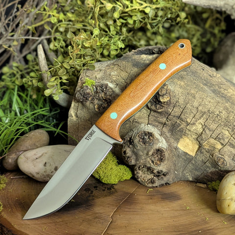 Artemis Hunter - Vintage Canvas Micarta - Tiffany Blue Liners - Tiffany Blue Pins