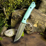 Artemis Hunter - Tiffany Blue G10 -Black Canvas Micarta Liners - Black Pins