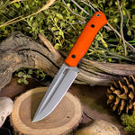 ATK Ranger - Orange Linen Micarta - Black Liners - Black Pins
