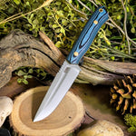 ATK Ranger - Saylorville Richlite - Natural Canvas Micarta Liners - Brass Pins