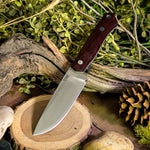Ranger - Burgundy Canvas Micarta - White Liners - Aluminum Pins