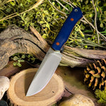 Ranger - Blue Richlite - Natural Canvas Micarta Liners and Pins