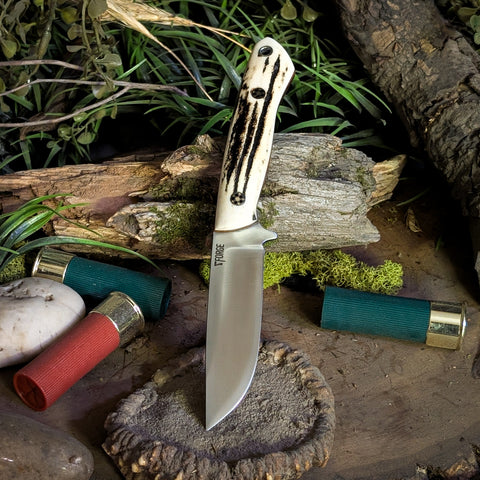 ARTEMIS EDC - Stag - Natural Canvas Micarta liners - Mosaic Pins