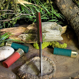 ARTEMIS EDC - Vintage Green Linen Micarta - Red Liners - Mosaic Pins