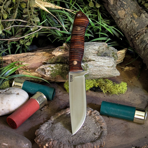 ARTEMIS EDC - Stacked Leather - Blue Liners - Mosaic Pins