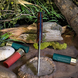 ARTEMIS EDC - Stacked Leather - Blue Liners - Mosaic Pins