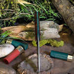 ARTEMIS EDC - Stacked Leather - Green  Liners - Mosaic Pins