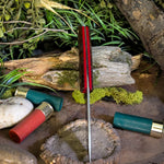 ARTEMIS EDC - Stacked Leather - Thick Red Liners - Mosaic Pins