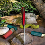 ARTEMIS EDC - Stacked Leather - Thick Red Liners - Mosaic Pins