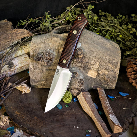 Orso - Stacked Leather - Red Liners - Mosaic Pins