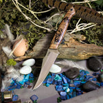Kingfisher - Spalted Curly Mango - Blue Liners - Mosaic Pins