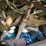 Kingfisher - Spalted Curly Mango - Blue Liners - Mosaic Pins