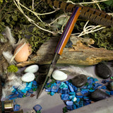 Kingfisher - Vintage canvas Micarta - Purple Linen Liners - Aluminum pins