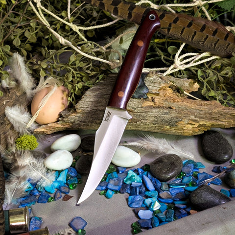 Kingfisher - Maroon Linen Micarta - Natural Canvas liners - Natural Canvas Pins