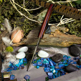 Kingfisher - Desert Ironwood - Red Liners - Brass Pins