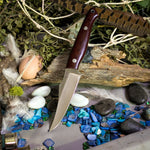Kingfisher - Burgundy Canvas Micarta - White Liners - Aluminum Pins