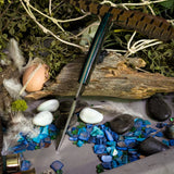 Kingfisher - Druid Burlap - Green liners - Mosaic pins