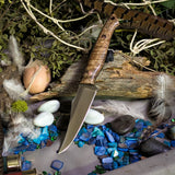 Kingfisher - Curly Mango - Black Canvas Micarta Liners - Mosaic Pins