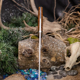 Revenant Bowie - Red Oak Burl - Black Liners - Mosaic Pins