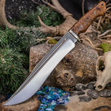 Revenant Bowie - Red Oak Burl - Black Liners - Mosaic Pins