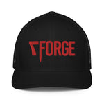 7FORGE RED EMBROIDERED FLEX FIT TRUCKER HAT
