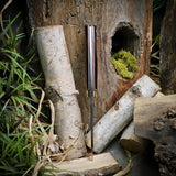 Dillinger Prototype - Maroon Linen Micarta/ White, Natural Canvas Liners