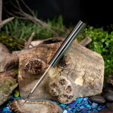 Orion- Green and Black Linen Micarta - Black canvas Liners - Black pins