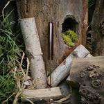 Arctic EDC - Maroon linen Micarta - natural canva liners - mosaic pins