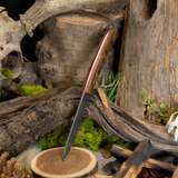 Custom Forged Hunter - Vintage Walnut Dymondwood - Red Liners - Brass Pins