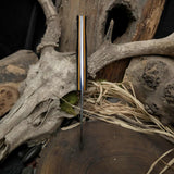 Artemis Hunter - Blue Richlite - Thick Vintage Canvas and Blue Liners - Natural canvas micarta pins