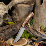 Custom Forged Hunter - Vintage Walnut Dymondwood - Red Liners - Brass Pins