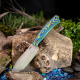 Polaris - Rainforest Linen Micarta - Natural Canvas Micarta Liners - Natural canvas pins