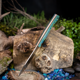Polaris - Rainforest Linen Micarta - Natural Canvas Micarta Liners - Natural canvas pins