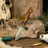 Mini Trapper - Black Ash Burl - Thick Black Canvas Liners - Black Pins