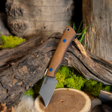 Rhino 9000 - Natural Paper Micarta - Blue Liners - Blue Pins
