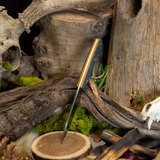 Swift - Denim Linen Micarta - Thick Natural Canvas Liners - butterscotch pins